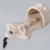 19th century earthenware stoup, Mouzin Frères, Onnaing