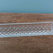 12 crystal knife rests in their box, Hungary, diamond point
