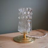 Chiseled glass table lamp