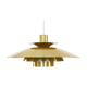 Golden colored aluminum pendant light from Frandsen Lighting. Denmark 1970s