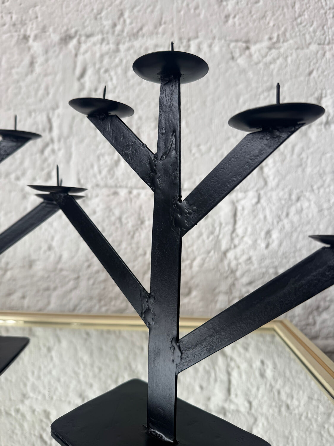 Wrought iron chandeliers, 1980s Habitat style