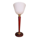 Lampe Art Déco, en bois acajou et opaline, années 1920-30