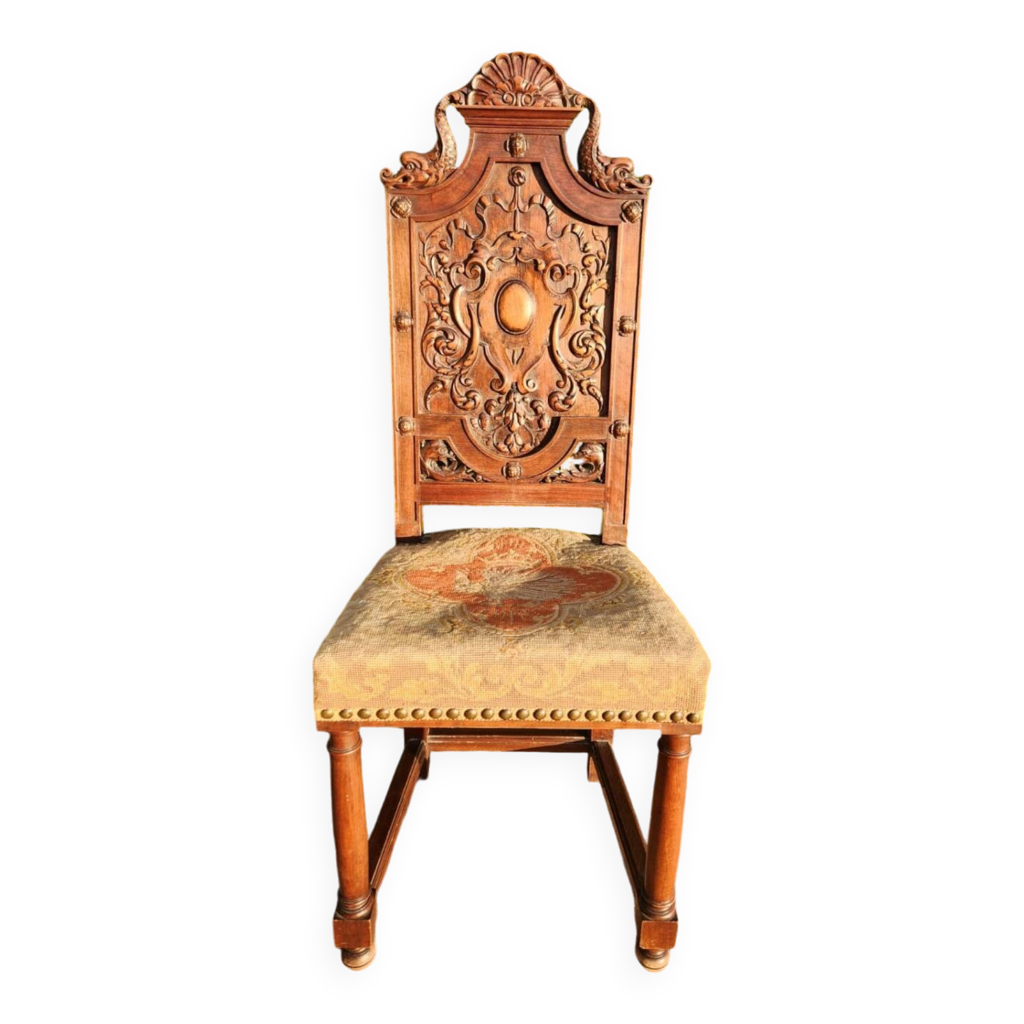 Chaise Ancienne Bois Sculpte