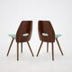 1960s set of four frantisek jirak dining chairs, czechoslovakia
