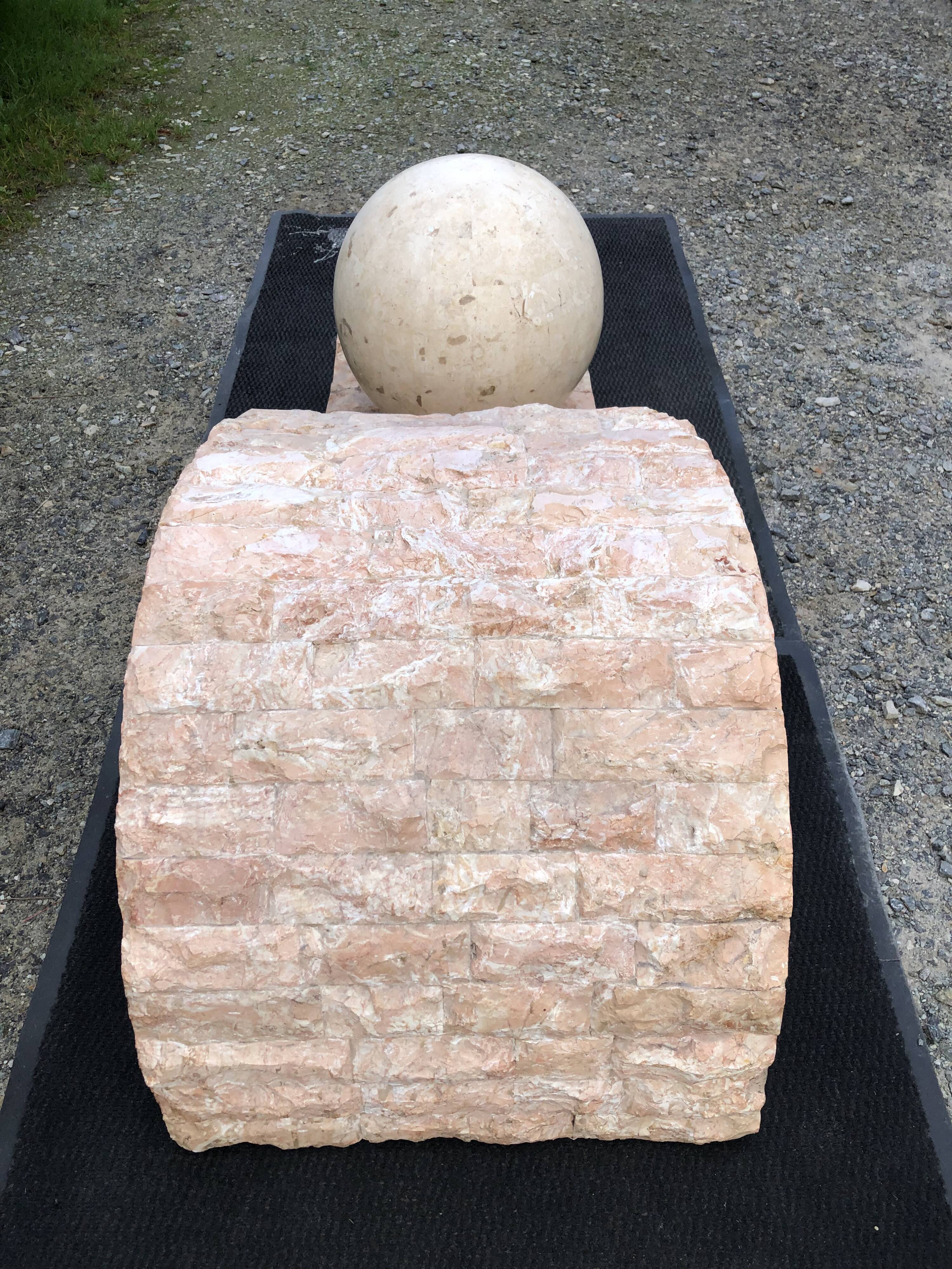 80s design coffee table. made of Mactan travertine stones from Magnussen ponte.