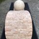 80s design coffee table. made of Mactan travertine stones from Magnussen ponte.