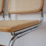 4 chairs cannage and chrome