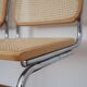 4 chairs cannage and chrome