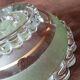 Vintage glass salad bowl