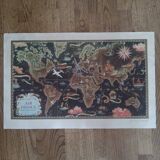 World map / Planisphere by Lucien Boucher for Air France