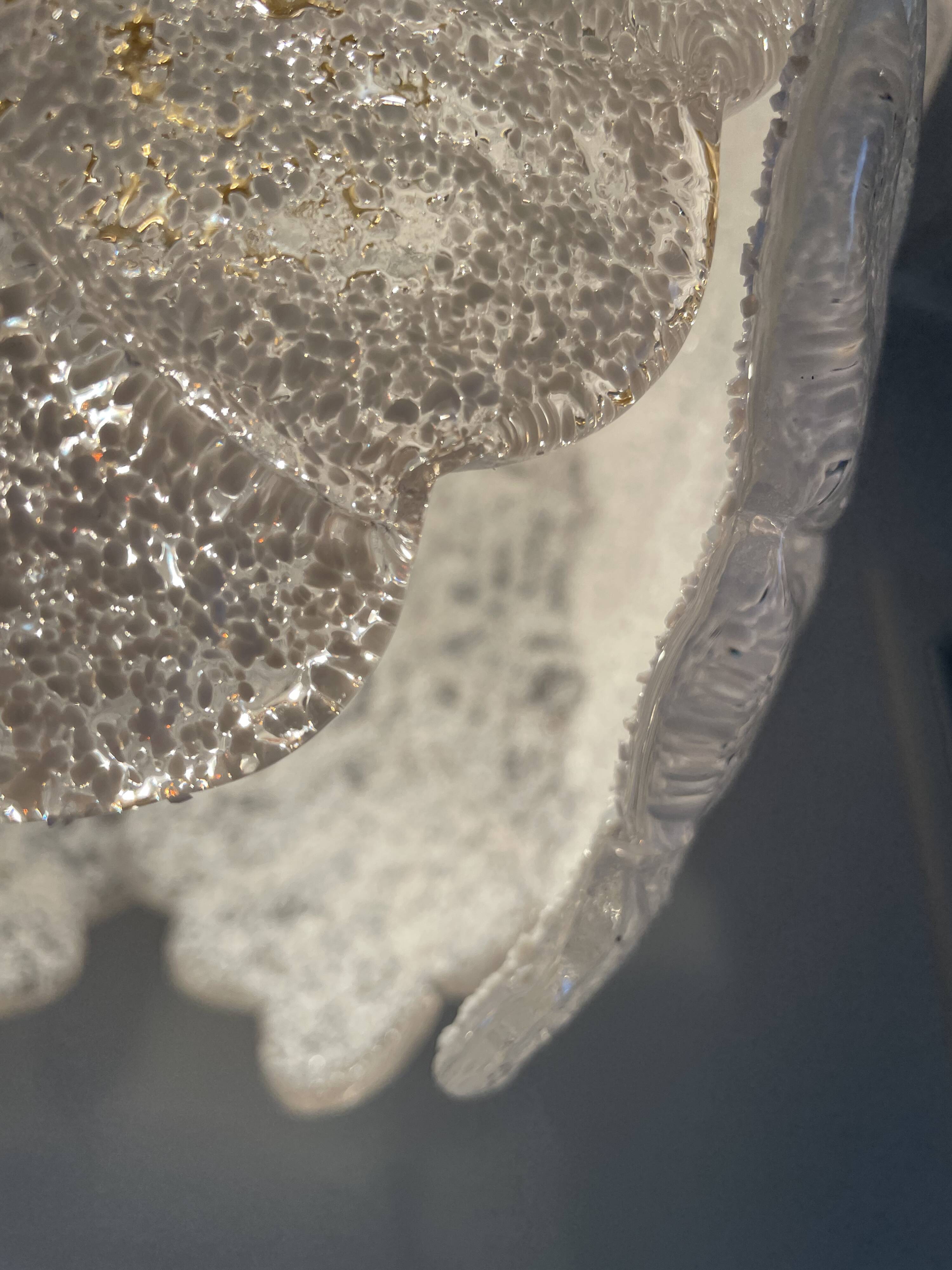 Murano leaf chandelier, 1970s