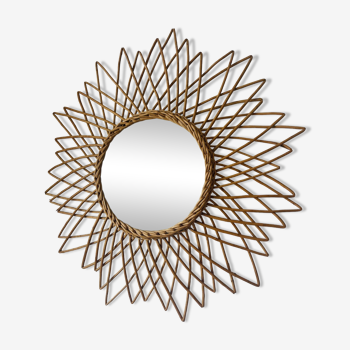 Wicker sun mirror