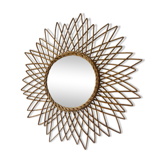 Wicker sun mirror