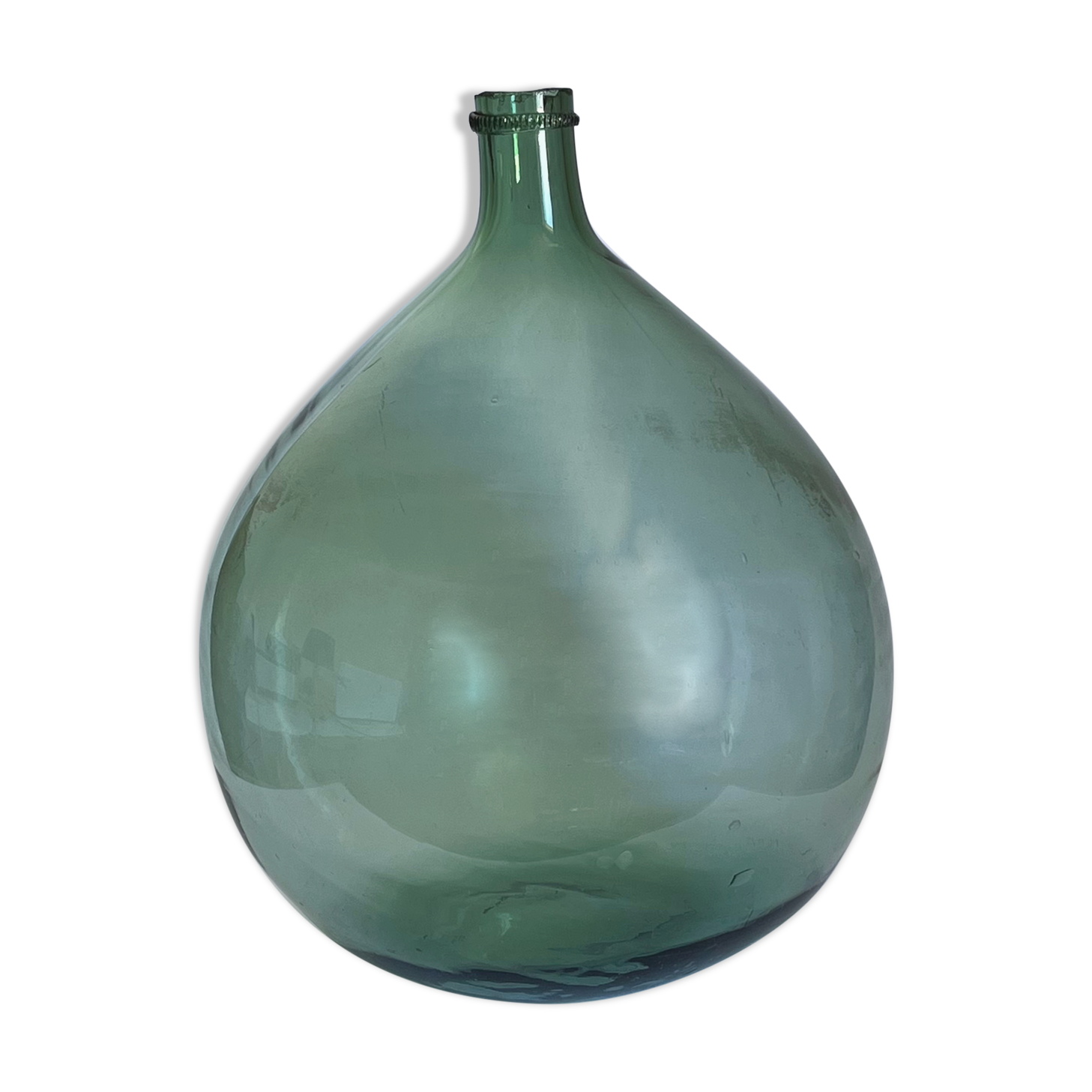 Bonbonne dame jeanne ancienne 30l verte