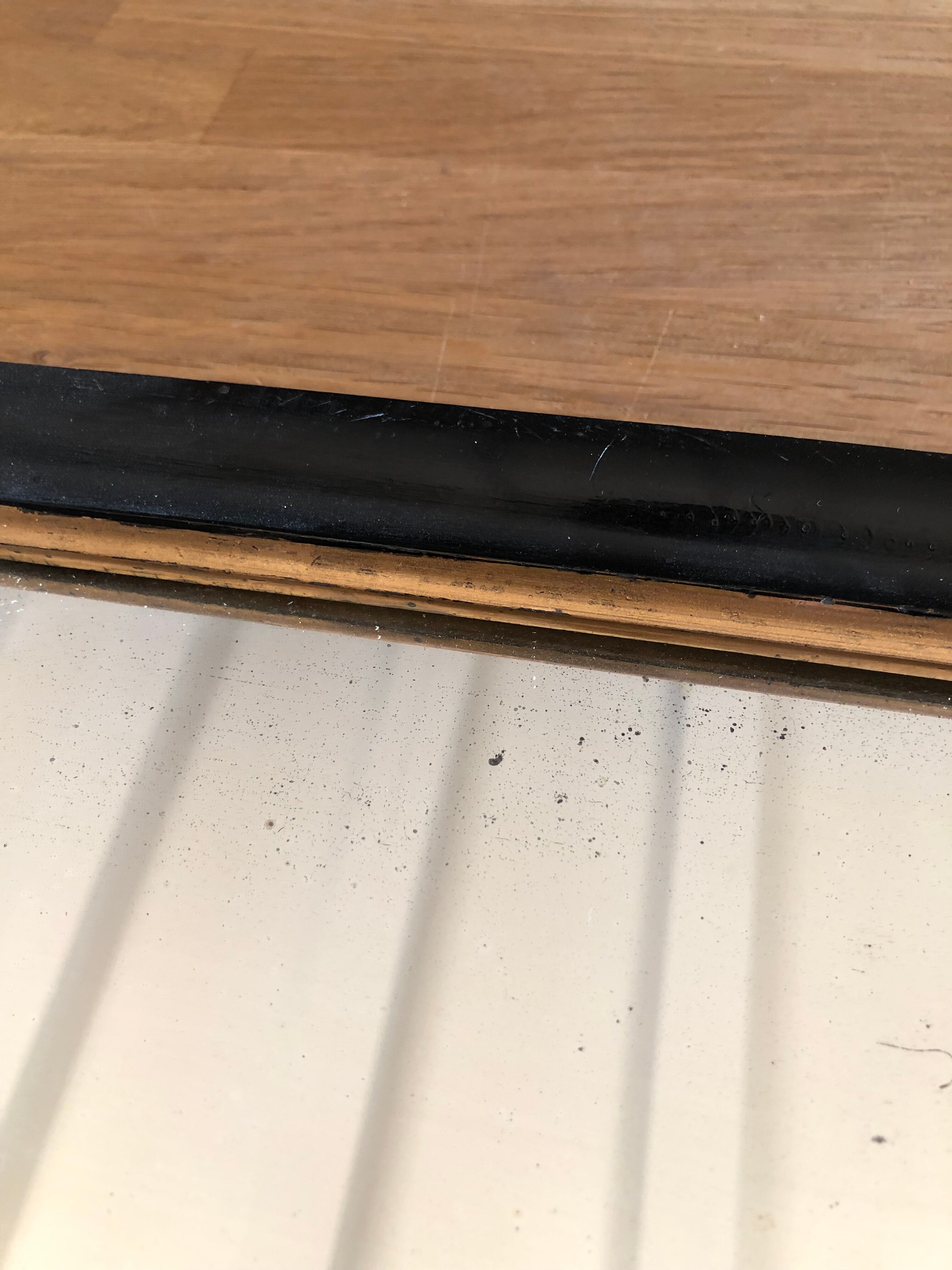 Old mirror black frame 30x23cm