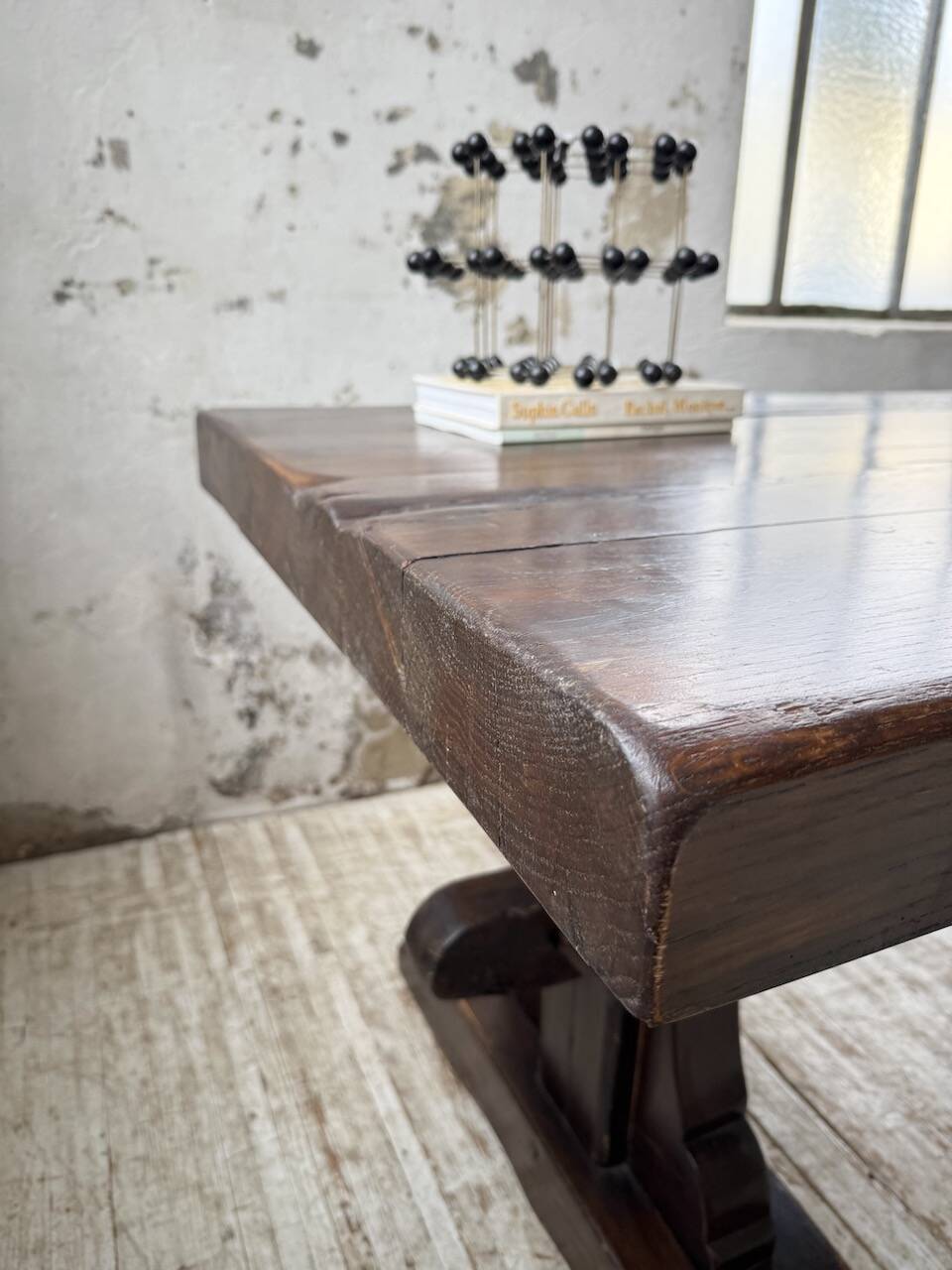 Table de monastère XXL en chêne, 19ème s.