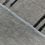 6x12 Gray & Black Modern Hemp Rug, 184x379Cm