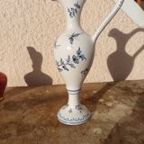 Old Moustiers earthenware pitcher signed
