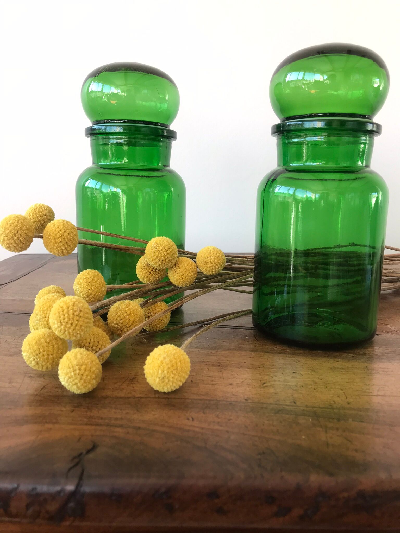 Green jars Cicona 70s