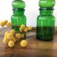 Green jars Cicona 70s