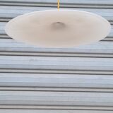Large white opaline pendant light