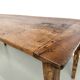 Farm table in walnut with spindle legs.