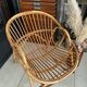 Vintage adult rattan armchair basket