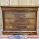 Louis Philippe chest of drawers with 5 drawers from the 19th century in cherry wood with glass knobs