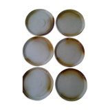 6 honey sandstone plates speckled