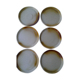6 honey sandstone plates speckled