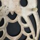 Italy owl trivet in silver metal