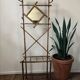Art Deco, coat rack with bamboo mirror, diamond shape, around 1930.