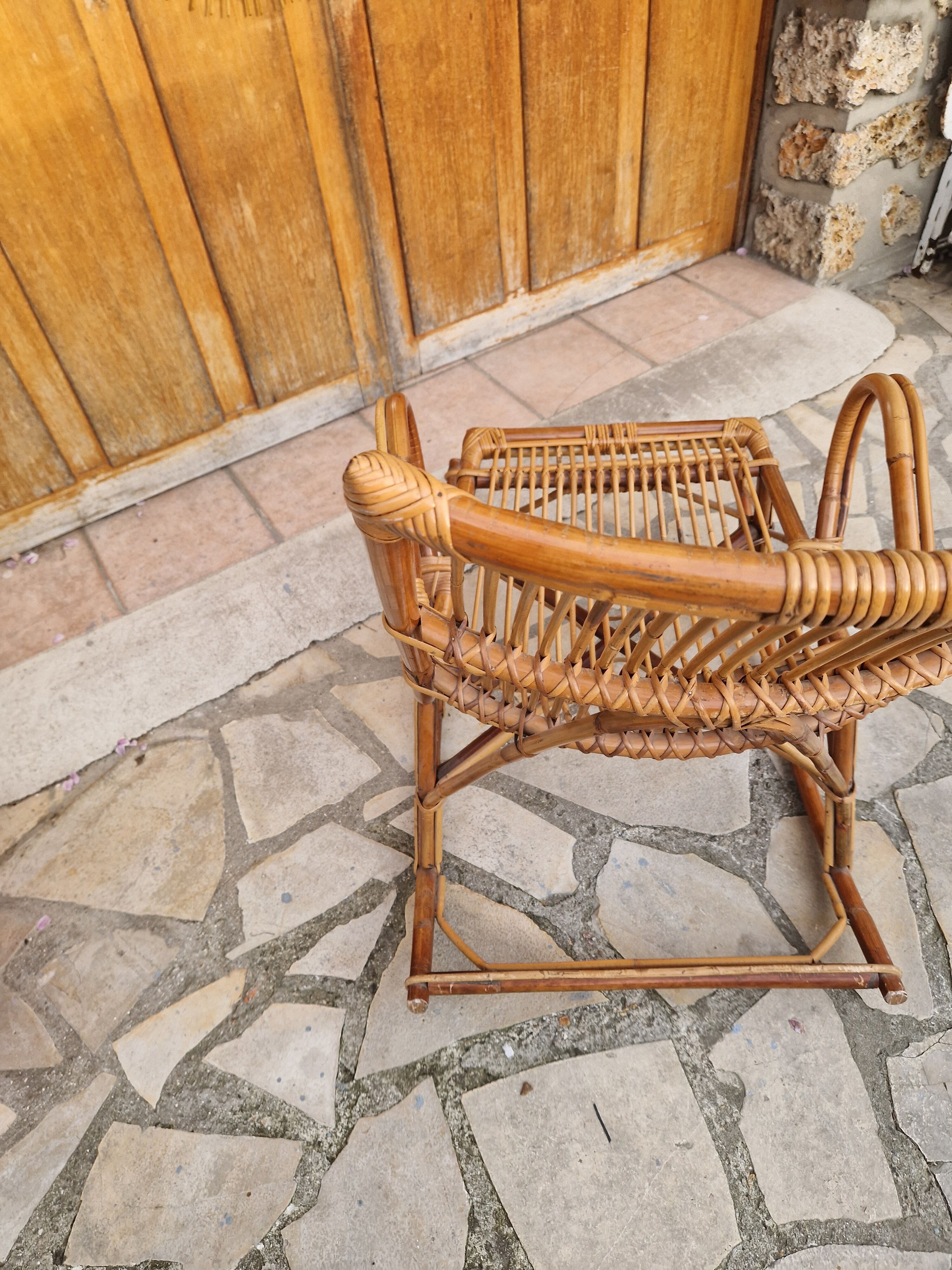 Vintage rattan rocking chair
