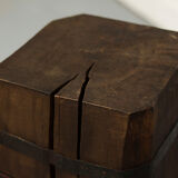 Old Wabi Sabi Primitive oak chopping block