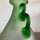 Pair of vintage glass paste ear vases