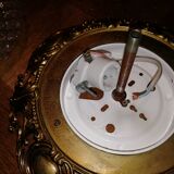 Ghidini 50s glass and bronze art deco ceiling light