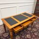 Classic English Writing Desk Black Leather