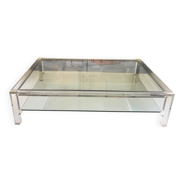Table basse Altuglass et verre David Lange