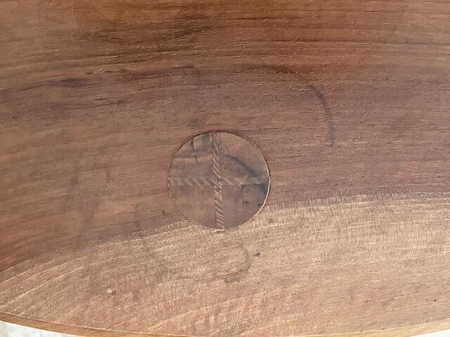 Vintage wooden tripod stool 1950