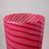 Vase en verre soufflé à spirales