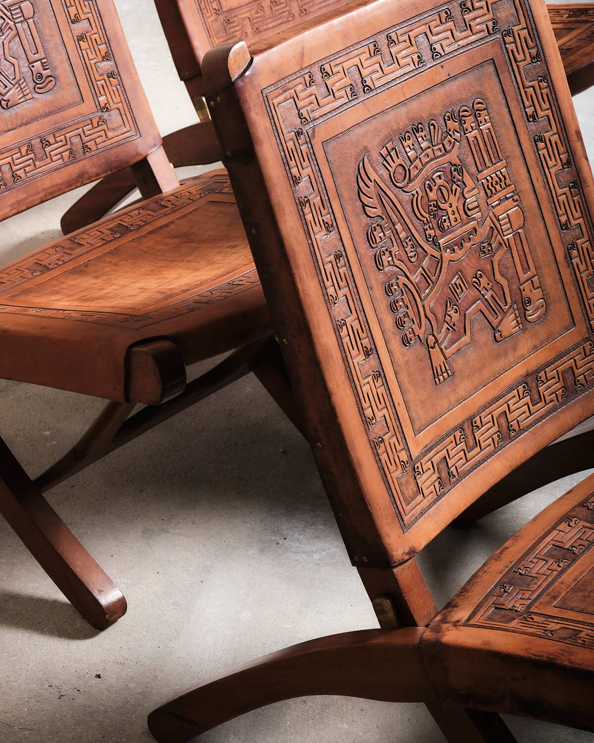 Set of 4 Angel’s Pazmino folding chairs, 1960’s