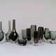 Midcentury collection of 12 pieces of art glass by Nils Landberg, Orrefors, Sweden, 1950s.