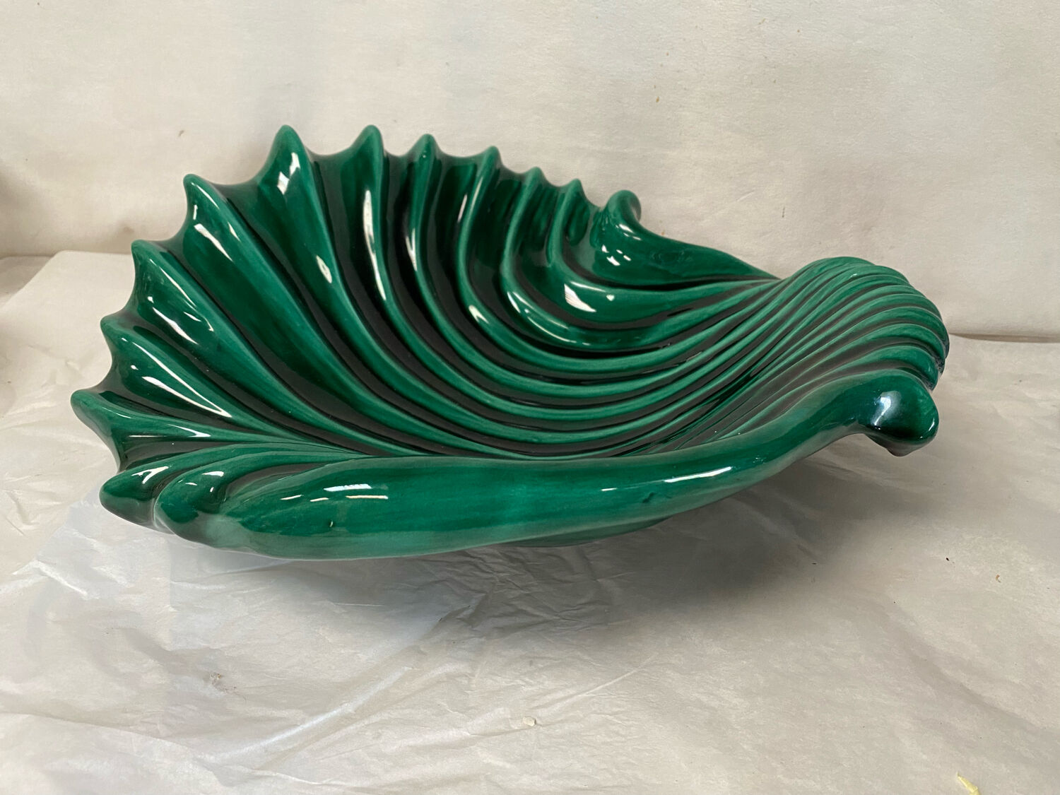 Green vintage ceramic cup