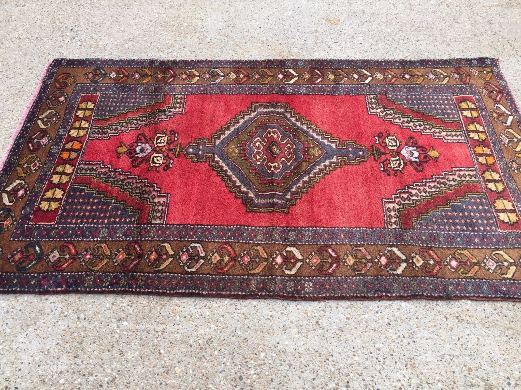 Turkish Prayer Rug vegetable dye 195x112cm