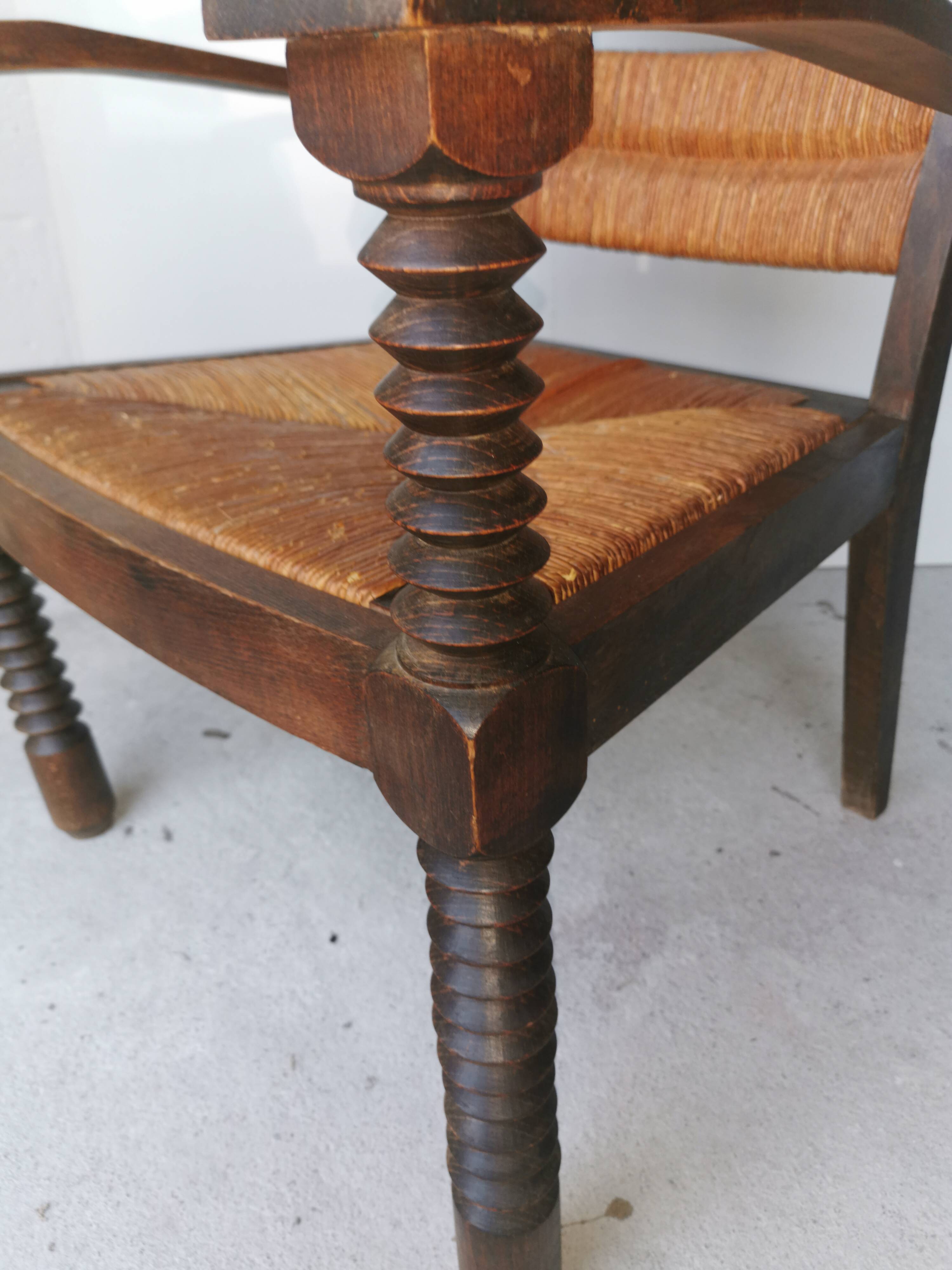 Vintage brutalist armchair