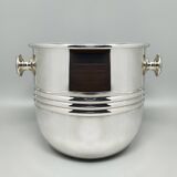1960s Astonishing Silver Plated Ice Bucket by Sheratonn. Made in Italy.