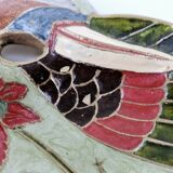 Pocket tray art deco ashtray enameled brass