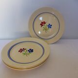 Set de 4 assiettes plates vintage de la manufacture de K&G Luneville modèle Mat 210133