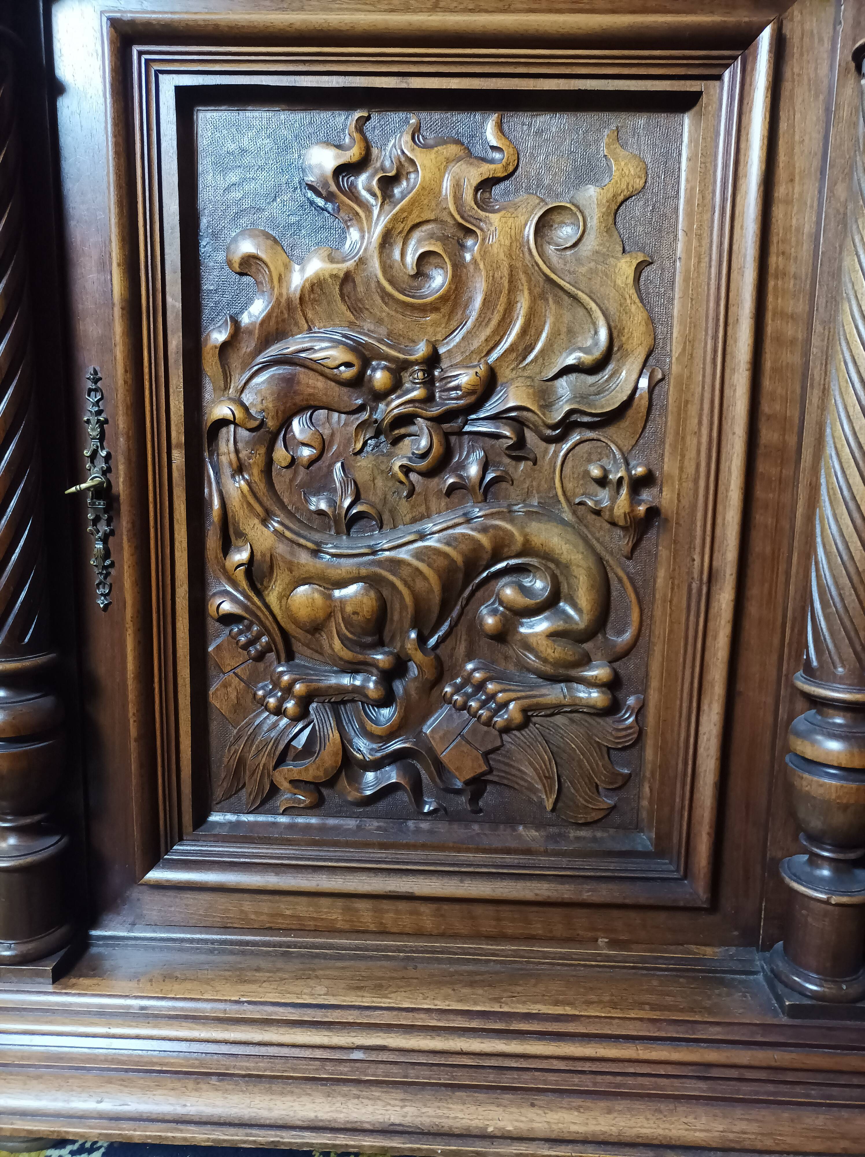 Renaissance walnut sideboard