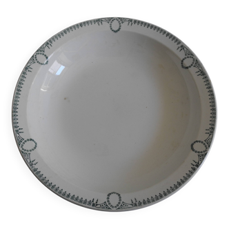 antique French earthenware dish from St Amand, 20s/30s